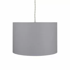 Dunelm Luna Drum Lamp Shade 20cm Dove Grey -DUNEL House Shop 30734628 alt03
