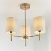 Vogue Lighting Vogue Dewey Antique Brass 3 Light Flush Ceiling Fitting -DUNEL House Shop 30743006