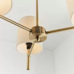 Vogue Lighting Vogue Dewey Antique Brass 3 Light Flush Ceiling Fitting -DUNEL House Shop 30743006 alt04