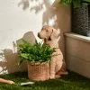 Dunelm Rattan Effect Labrador Planter
