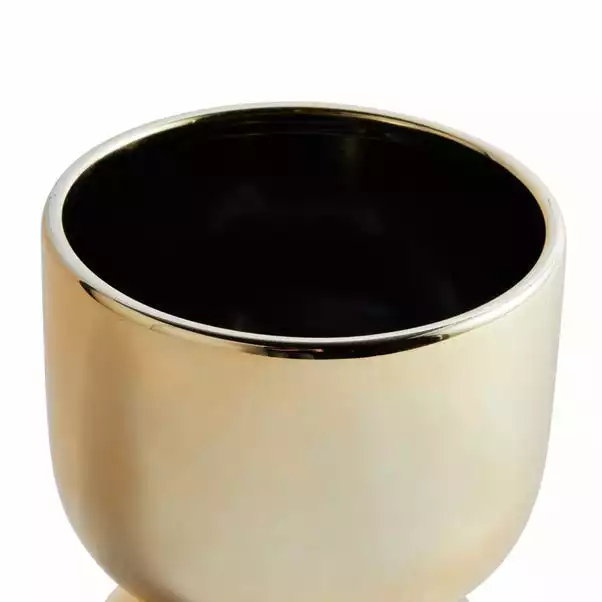 Dunelm Ceramic Curves Planter Gold 30cm 5 Dunelm Ceramic Curves Planter Gold 30cm - Image 3