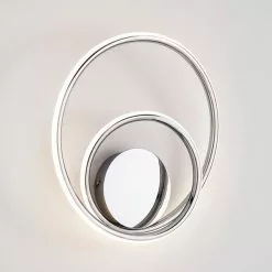 Dunelm Langdon Chrome Integrated LED Bathroom Wall Light