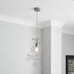 Dunelm Moon Stars 1 Light Pendant Ceiling Fitting