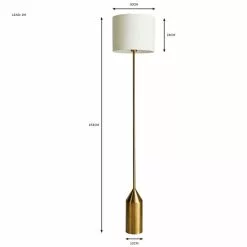 Dunelm Sole Gold Floor Lamp -DUNEL House Shop 30752943 alt07