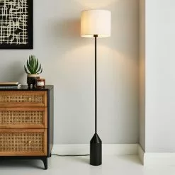 Dunelm Sole Black Floor Lamp
