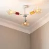 Dunelm Vevo 3 Light Semi Flush Ceiling Fitting -DUNEL House Shop 30752954