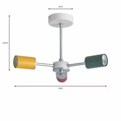 Dunelm Vevo 3 Light Semi Flush Ceiling Fitting -DUNEL House Shop 30752954 alt07