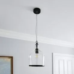 Dunelm Lenny 1 Light Black Ceiling Fitting -DUNEL House Shop 30753350 alt01