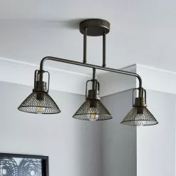 Dunelm Nicholas 3 Light Industrial Ceiling Fitting -DUNEL House Shop 30753354 alt01
