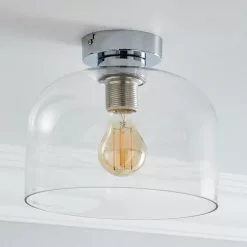 Dunelm Palazzo Clear 1 Light Flush Fitting -DUNEL House Shop 30753371 alt01