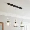 Dunelm Lenny 3 Light Black Diner Ceiling Fitting -DUNEL House Shop 30753379