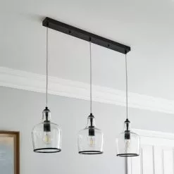 Dunelm Lenny 3 Light Black Diner Ceiling Fitting -DUNEL House Shop 30753379 alt01