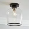 Dunelm Lenny 1 Light Black Flush Ceiling Fitting -DUNEL House Shop 30753380