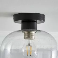 Dunelm Lenny 1 Light Black Flush Ceiling Fitting -DUNEL House Shop 30753380 alt03