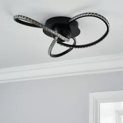 Dunelm Oria 3 Light LED Black Ceiling Fitting -DUNEL House Shop 30753387 alt01