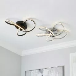 Dunelm Oria 3 Light LED Black Ceiling Fitting -DUNEL House Shop 30753387 alt06