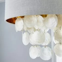 Dunelm Gemini Capiz Easy Fit Pendant -DUNEL House Shop 30753396 alt02