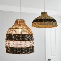 Dunelm Yanha Rattan Easy Fit Pendant 40cm -DUNEL House Shop 30753427 alt06