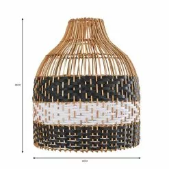 Dunelm Yanha Rattan Easy Fit Pendant 40cm -DUNEL House Shop 30753427 alt07