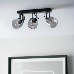 Dunelm Palazzo 3 Light Smoked Glass Spotlight Bar -DUNEL House Shop 30754814 alt01