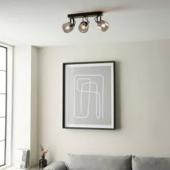 Dunelm Palazzo 3 Light Smoked Glass Spotlight Bar -DUNEL House Shop 30754814 alt04