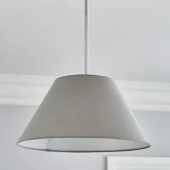 Dunelm Luna Conical Grey Shade 35cm -DUNEL House Shop 30755332 alt01