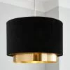 Dunelm Nesa Gold Black Velvet 2 Tier Shade -DUNEL House Shop 30755587