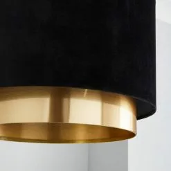 Dunelm Nesa Gold Black Velvet 2 Tier Shade -DUNEL House Shop 30755587 alt02