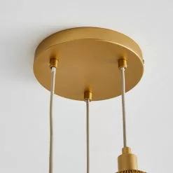 Elements Jaula Gold 3 Light Cluster Ceiling Fitting -DUNEL House Shop 30755628 alt03