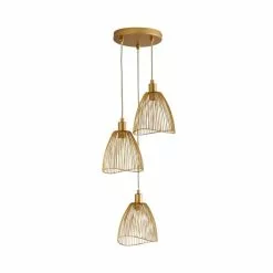 Elements Jaula Gold 3 Light Cluster Ceiling Fitting -DUNEL House Shop 30755628 alt05