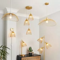 Elements Jaula Gold 3 Light Cluster Ceiling Fitting -DUNEL House Shop 30755628 alt06