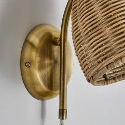Churchgate Cotes Rattan Plug In Wall Light 11 Churchgate Cotes Rattan Plug In Wall Light -DUNEL House Shop 30755741 alt03