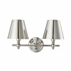 Dorma Bedford Polished Nickel 2 Light Wall Light -DUNEL House Shop 30755751 alt05