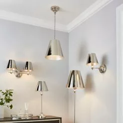 Dorma Bedford Polished Nickel 2 Light Wall Light -DUNEL House Shop 30755751 alt06