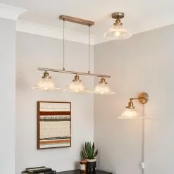 Dunelm Logan Glass 3 Light Nickel Diner Ceiling Fitting -DUNEL House Shop 30755757 alt06