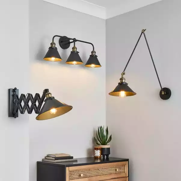 Dunelm Logan Grey 3 Light Wall Light 8 Dunelm Logan Grey 3 Light Wall Light - Image 6