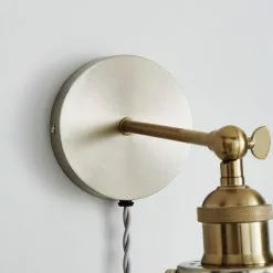 Dunelm Logan Glass Plug In Easy Fit Wall Light -DUNEL House Shop 30755761 alt03