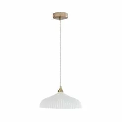 Dorma Ribbed Porcelain 1 Light Ceiling Fitting -DUNEL House Shop 30755762 alt05