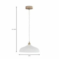 Dorma Ribbed Porcelain 1 Light Ceiling Fitting -DUNEL House Shop 30755762 alt07