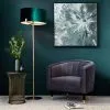 Vogue Lighting Vogue Balaton 1 Light Green Velvet Floor Lamp 1 Vogue Lighting Vogue Balaton 1 Light Green Velvet Floor Lamp -DUNEL House Shop 30755829
