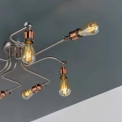 Vogue Lighting Vogue Eastville 8 Light Semi Flush Ceiling Fitting -DUNEL House Shop 30755848 alt03