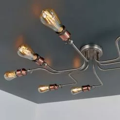 Vogue Lighting Vogue Eastville 8 Light Semi Flush Ceiling Fitting -DUNEL House Shop 30755848 alt05