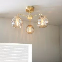 Vogue Lighting Vogue Arkoma 3 Light Semi Flush Ceiling Fitting 10 Vogue Lighting Vogue Arkoma 3 Light Semi Flush Ceiling Fitting -DUNEL House Shop 30755849 alt02