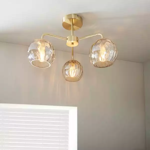 Vogue Lighting Vogue Arkoma 3 Light Semi Flush Ceiling Fitting 5 Vogue Lighting Vogue Arkoma 3 Light Semi Flush Ceiling Fitting - Image 3