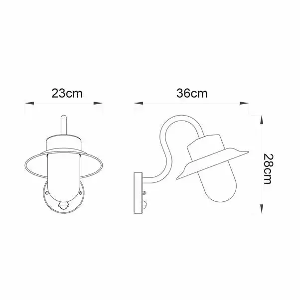 Vogue Lighting Vogue Windermere Outdoor PIR Wall Light 8 Vogue Lighting Vogue Windermere Outdoor PIR Wall Light - Image 6