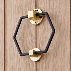 Dunelm Hexagon Matte Black Door Knocker -DUNEL House Shop 30756553 alt01