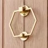 Dunelm Hexagon Brushed Gold Door Knocker