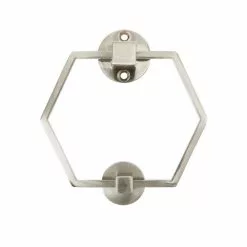 Dunelm Hexagon Brushed Chrome Door Knocker -DUNEL House Shop 30756555 alt02