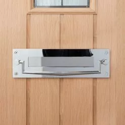 Dunelm Chrome Letter Plate With Knocker