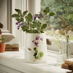 Natural History Museum Marsh Violet Ceramic Plant Pot